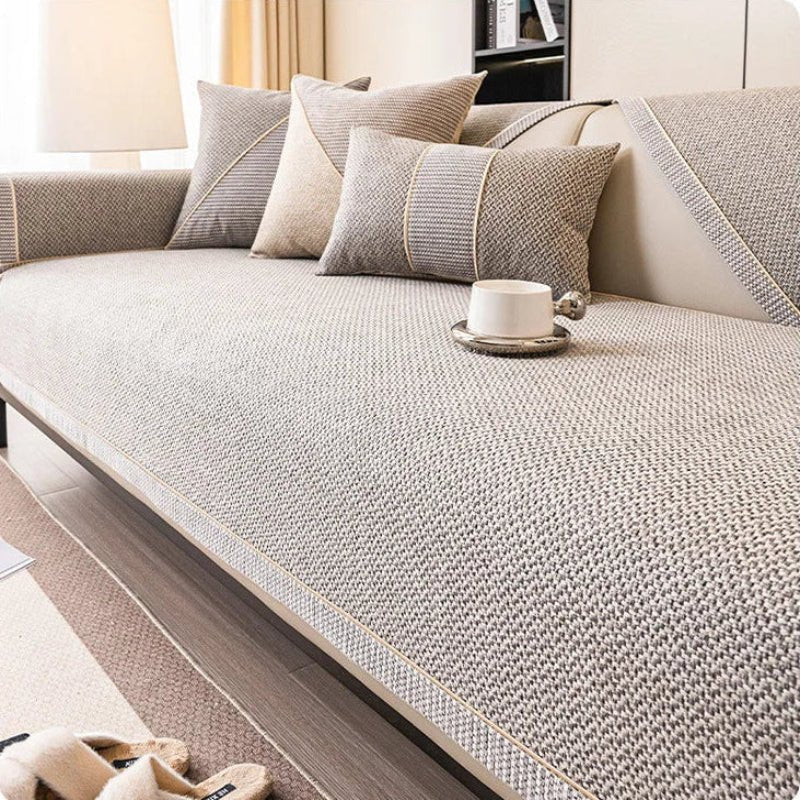 Naturweft - Non-Slip Cotton Linen Sofa Throw Blanket for Couch Protection 8