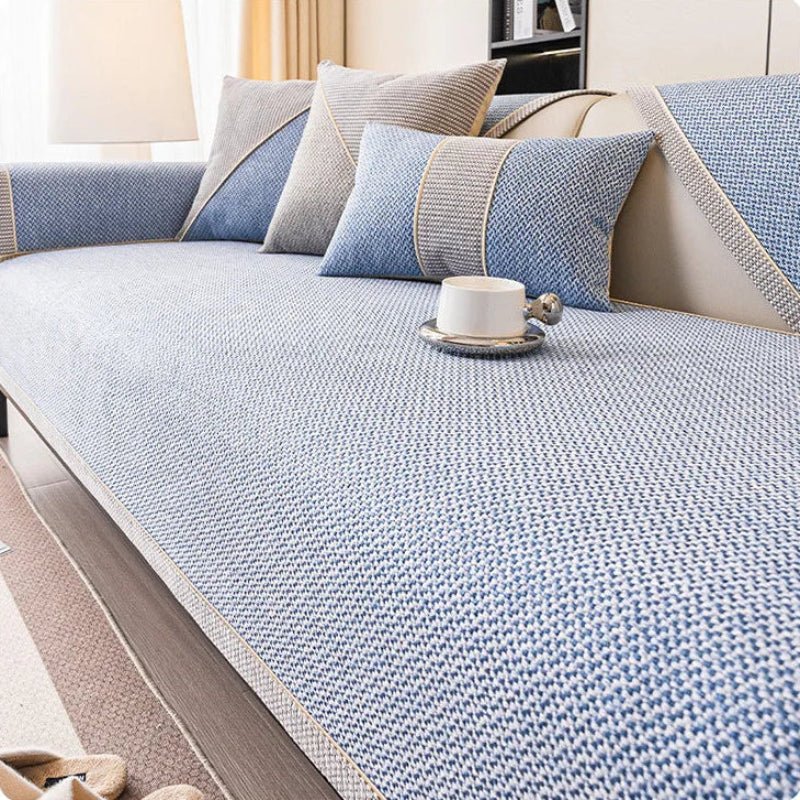 Naturweft - Non-Slip Cotton Linen Sofa Throw Blanket for Couch Protection 9