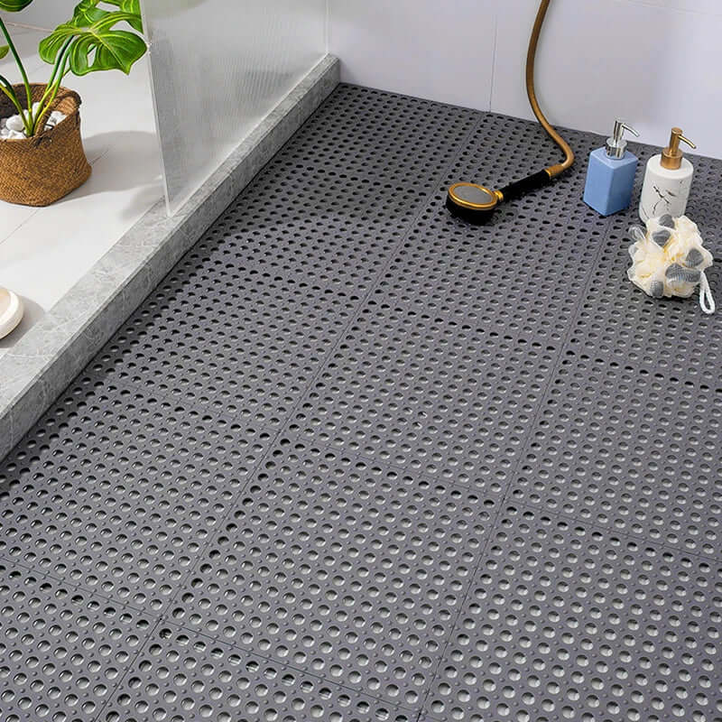 Non-Slip Shower Mat Set - Waterproof Rubber Bath Mats for Safe Showering 0