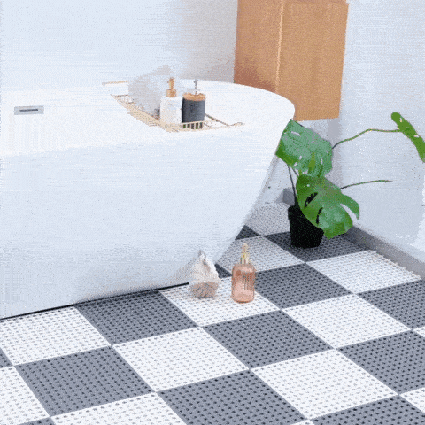 Non-Slip Shower Mat Set - Waterproof Rubber Bath Mats for Safe Showering 1