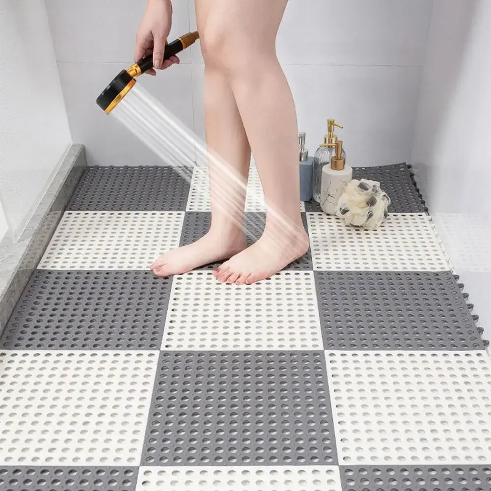Non-Slip Shower Mat Set - Waterproof Rubber Bath Mats for Safe Showering 3