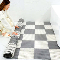 Non-Slip Shower Mat Set - Waterproof Rubber Bath Mats for Safe Showering 5