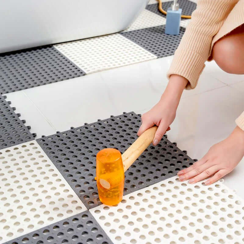Non-Slip Shower Mat Set - Waterproof Rubber Bath Mats for Safe Showering 6