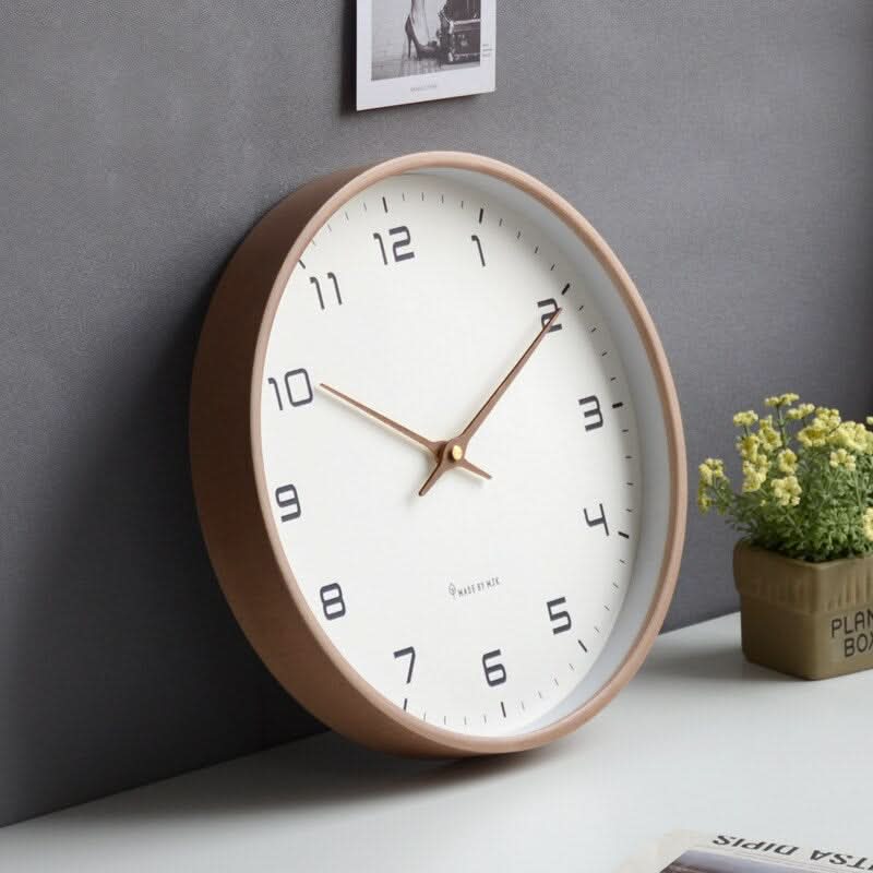 NordicTime - Modern Silent Wooden Wall Clock Decor with Minimalist Scandinavian Design 1