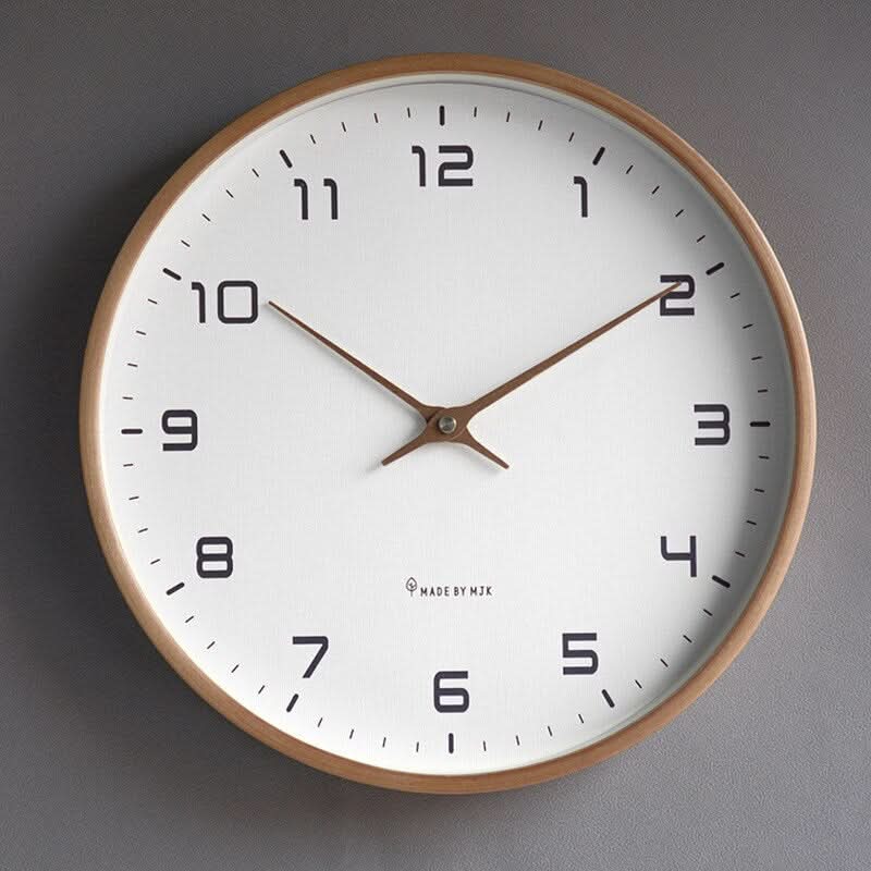 NordicTime - Modern Silent Wooden Wall Clock Decor with Minimalist Scandinavian Design 4
