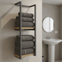 PUREDRY - Wall-Mounted Towel Rack with Rust-Resistant Stainless Steel Finish 0