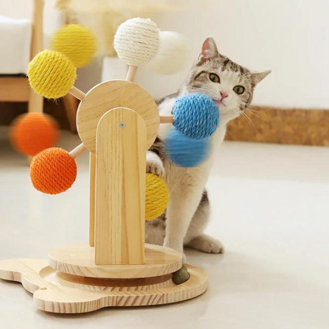 PawTastic Cat Toy Scratch Wheel - Safe, Durable Cat Accessories for Active Play 2
