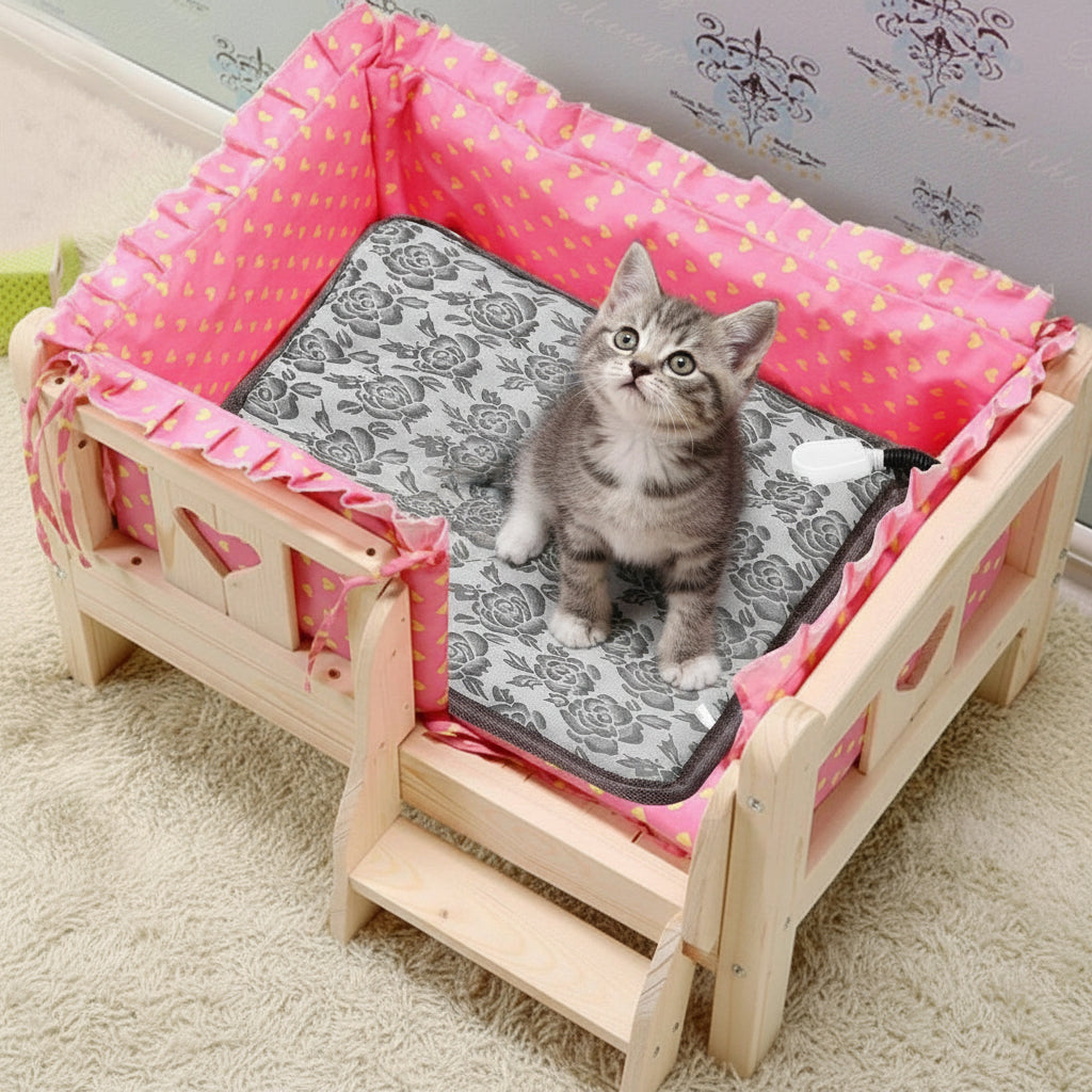PawTherm Heated Pet Mat - Waterproof Design with Temperature Control for Dogs & Cats 6