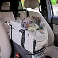 PetCruza - Elevated Dog Car Seat for Small Dogs Up to 11kg, Comfortable Booster Seat 4