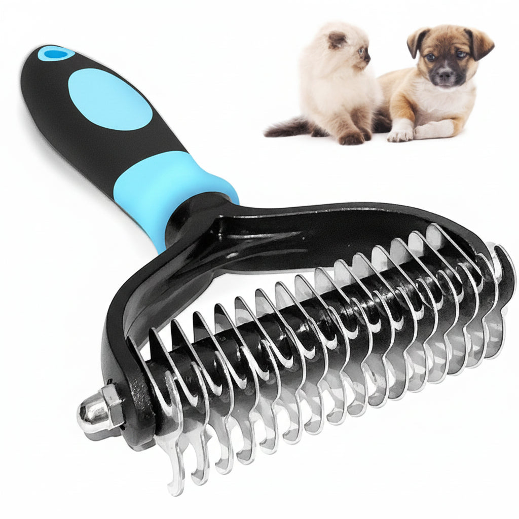 Pet Grooming Pro - Dual-Sided Deshedding Brush for Dogs & Cats 0
