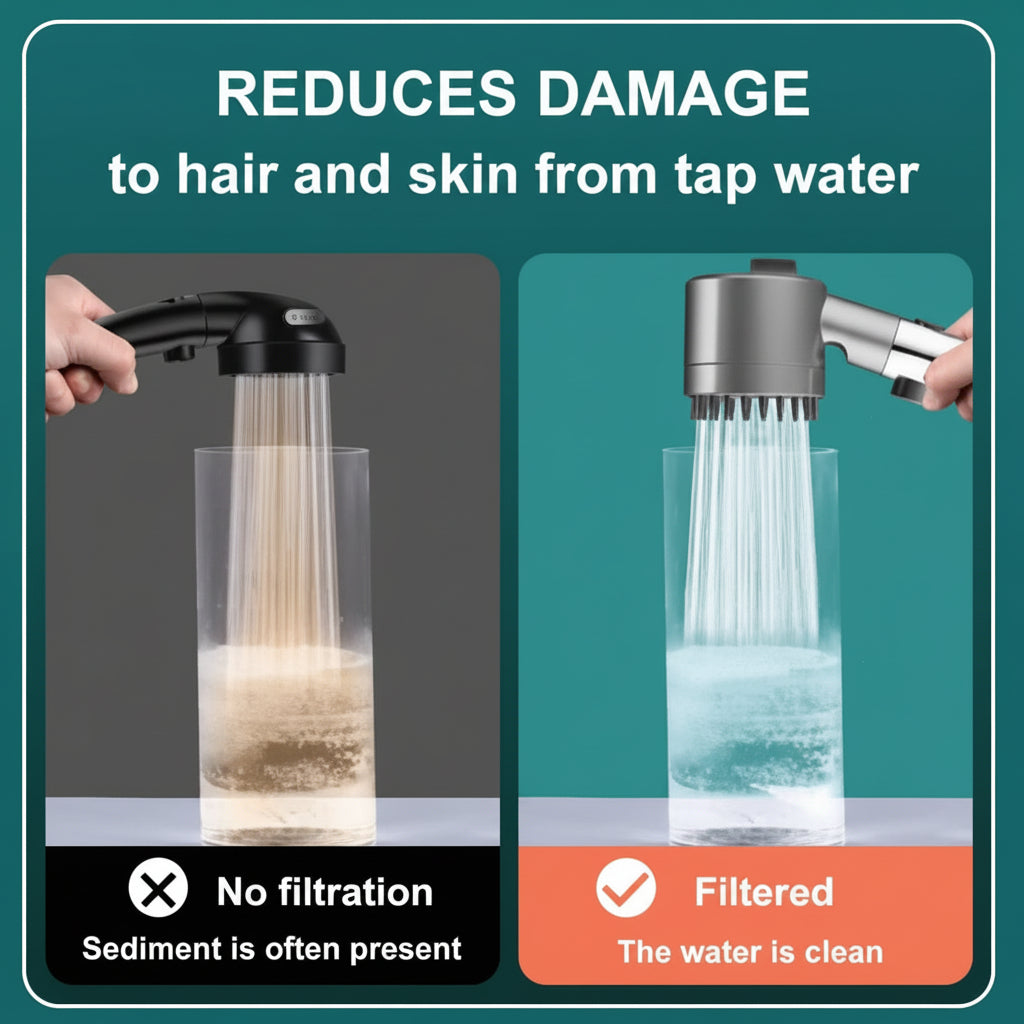 PowerStream - High Pressure Filtered Shower Head for Clean, Refreshing Showers 4