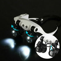 PrecisionPro Headband Magnifier with LED Light & 4 Interchangeable Lenses 4