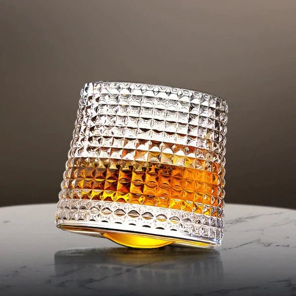 Premium Crystal Whiskey Glass Set - Rotatable Design for Enhanced Aroma, Perfect for Bourbon and Scotch Lovers 0