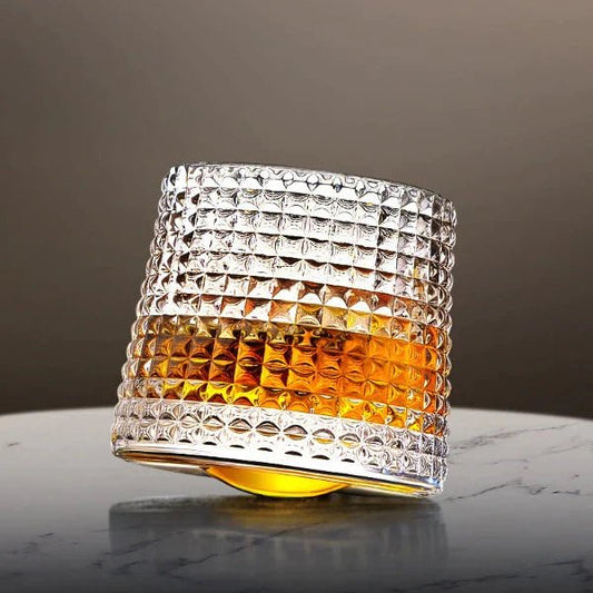 Premium Crystal Whiskey Glass Set - Rotatable Design for Enhanced Aroma, Perfect for Bourbon and Scotch Lovers 0