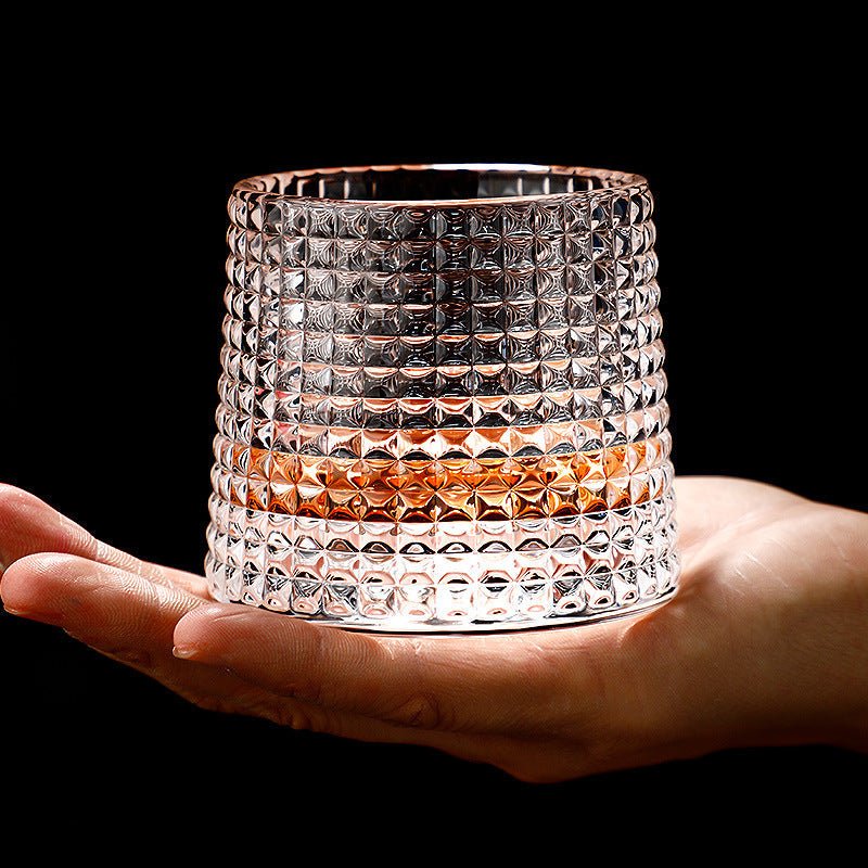 Premium Crystal Whiskey Glass Set - Rotatable Design for Enhanced Aroma, Perfect for Bourbon and Scotch Lovers 1