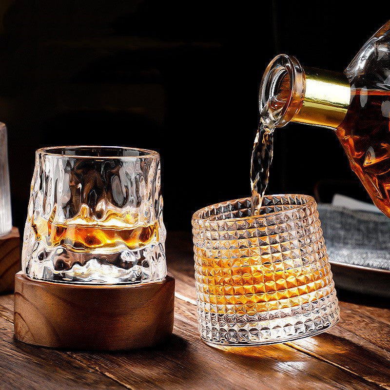 Premium Crystal Whiskey Glass Set - Rotatable Design for Enhanced Aroma, Perfect for Bourbon and Scotch Lovers 2