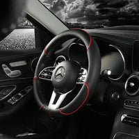 Premium Faux Leather Steering Wheel Cover with Diamond Pattern - Anti-Slip Grip for Cars 2