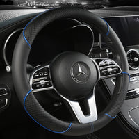 Premium Faux Leather Steering Wheel Cover with Diamond Pattern - Anti-Slip Grip for Cars 4