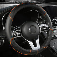 Premium Faux Leather Steering Wheel Cover with Diamond Pattern - Anti-Slip Grip for Cars 5