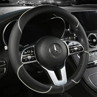 Premium Faux Leather Steering Wheel Cover with Diamond Pattern - Anti-Slip Grip for Cars 7
