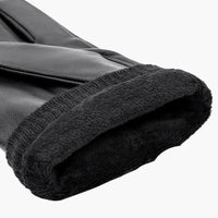 Premium Leather Gloves - Black Leather Gloves with Warm Lining for Winter 4