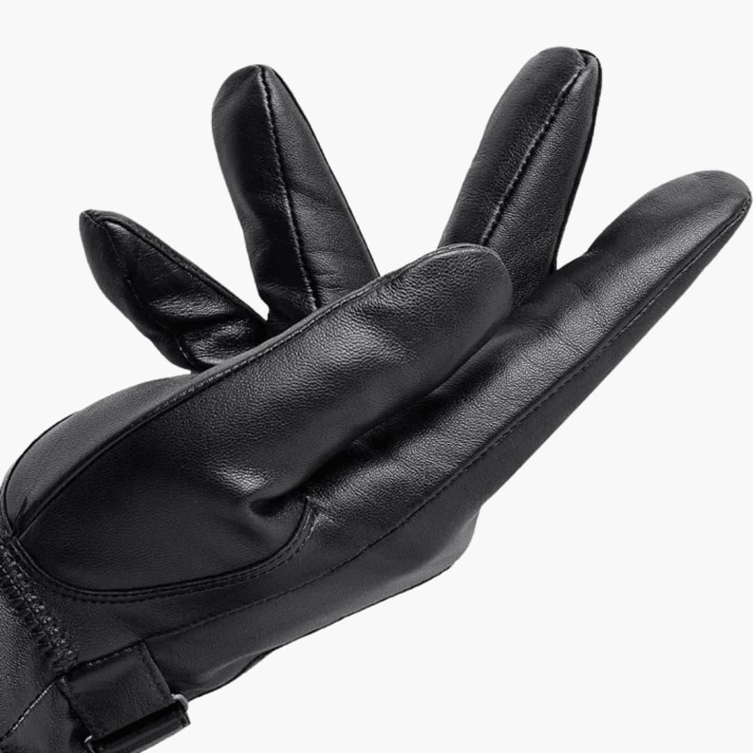 Premium Leather Gloves - Black Leather Gloves with Warm Lining for Winter 5