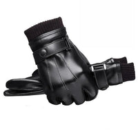 Premium Leather Gloves - Black Leather Gloves with Warm Lining for Winter 7
