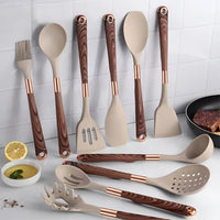 Premium Silicone Cooking Utensils Set - 10 Heat-Resistant Tools for Effortless Cooking 0