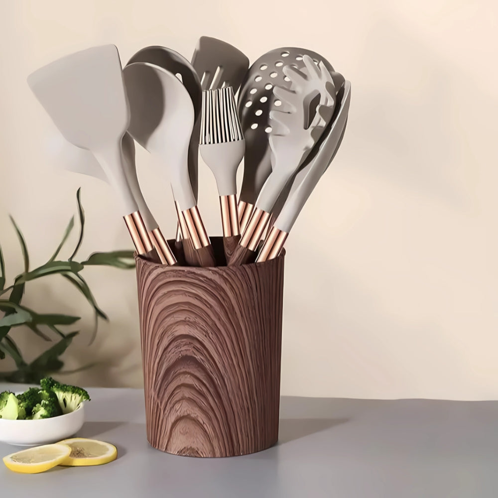 Premium Silicone Cooking Utensils Set - 10 Heat-Resistant Tools for Effortless Cooking 1