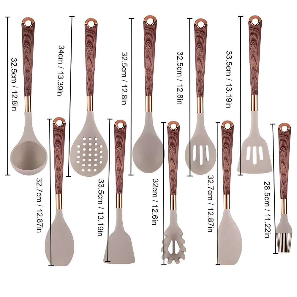 Premium Silicone Cooking Utensils Set - 10 Heat-Resistant Tools for Effortless Cooking 6