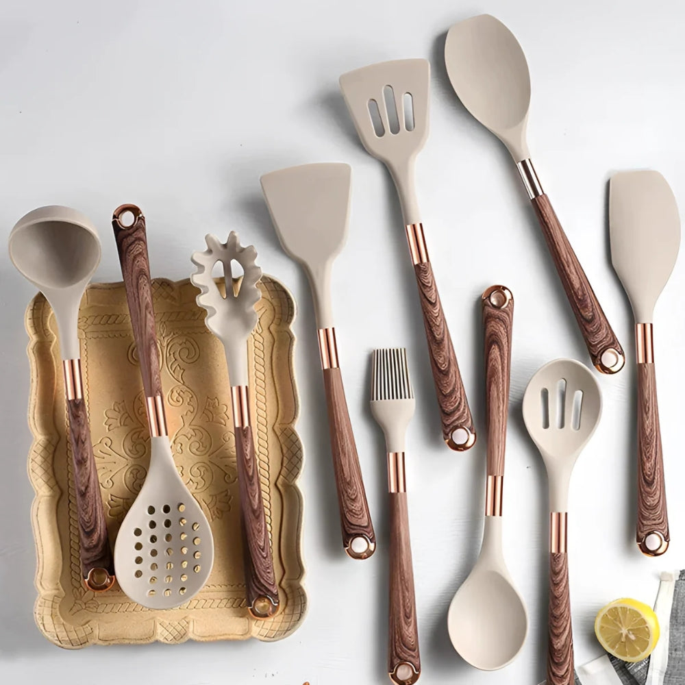 Premium Silicone Cooking Utensils Set - 10 Heat-Resistant Tools for Effortless Cooking 7