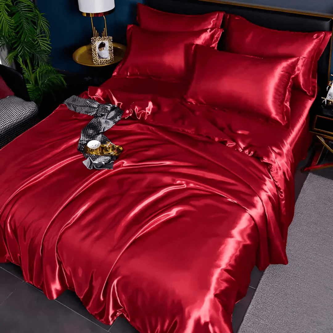 Premium Silk-Look Bed Set - Duvet Cover & Pillowcases for Year-Round Comfort 2