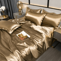 Premium Silk-Look Bed Set - Duvet Cover & Pillowcases for Year-Round Comfort 6