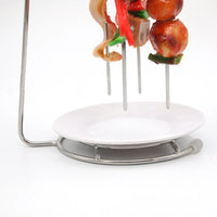 Premium Stainless Steel BBQ Skewers Set with Grill Rack - Perfect for Kebab Grilling 1