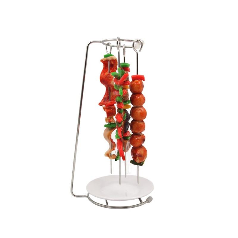 Premium Stainless Steel BBQ Skewers Set with Grill Rack - Perfect for Kebab Grilling 3