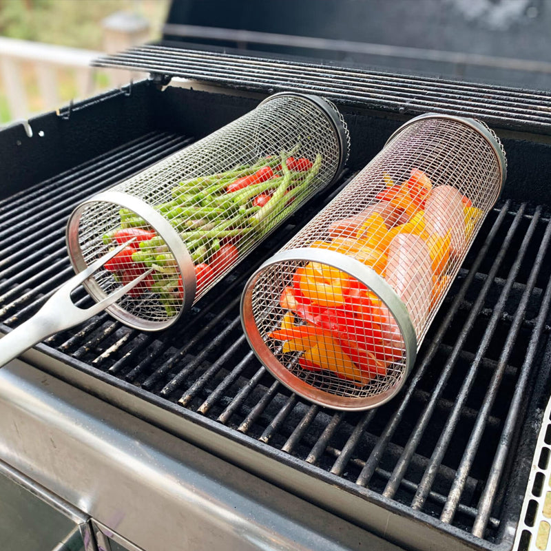 Premium Stainless Steel Grill Basket for Veggies & Fish - 360-Degree Design 3
