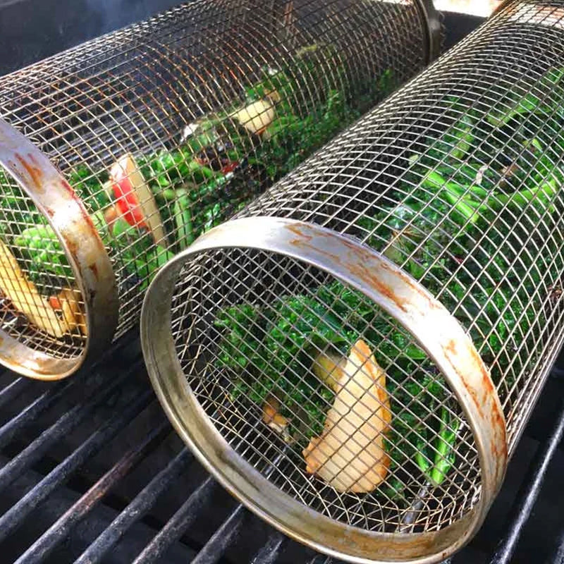 Premium Stainless Steel Grill Basket for Veggies & Fish - 360-Degree Design 5