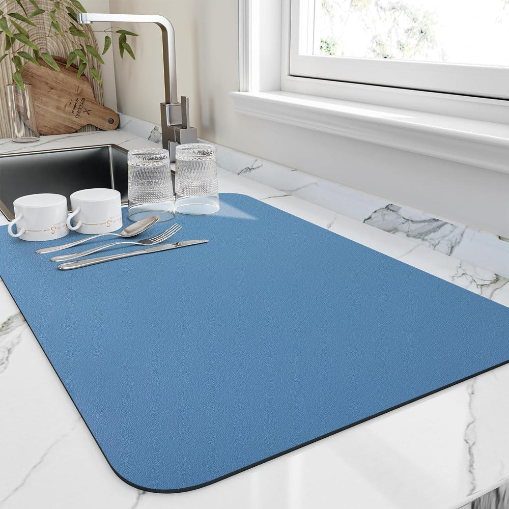 Quick Dry Kitchen Dish Drying Mat - Super Absorbent, Fast Drying Solution 3