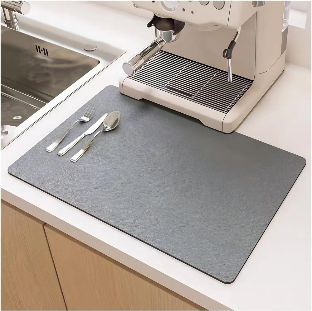 Quick Dry Kitchen Dish Drying Mat - Super Absorbent, Fast Drying Solution 4