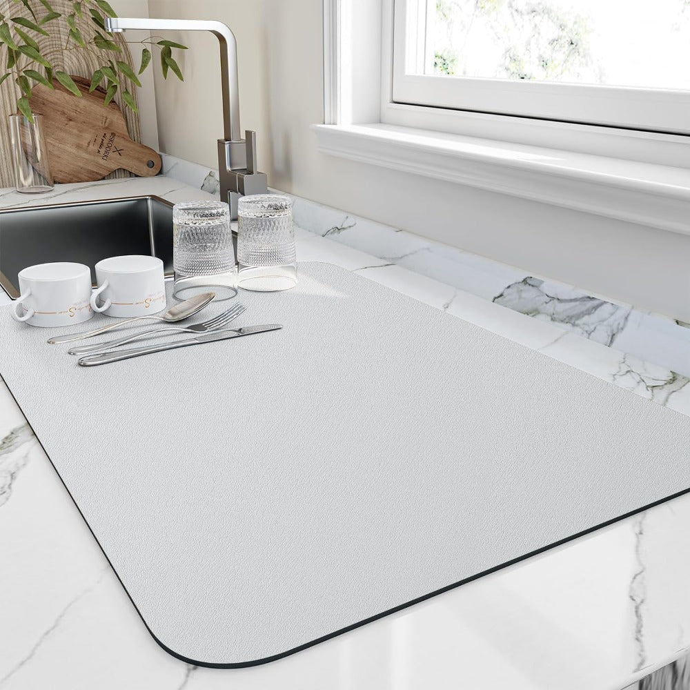 Quick Dry Kitchen Dish Drying Mat - Super Absorbent, Fast Drying Solution 5