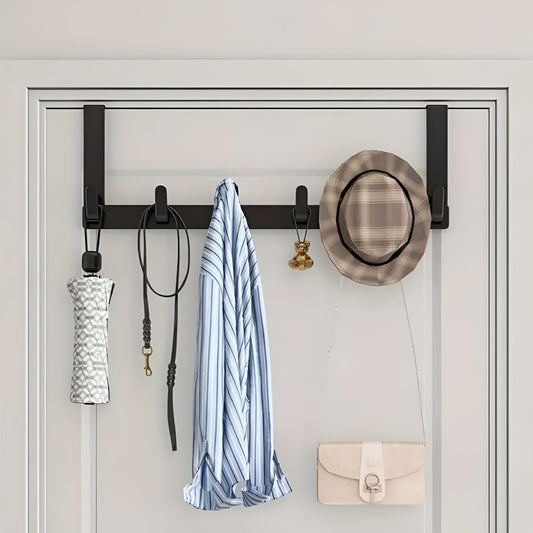 Quick Hang - Over The Door Towel Rack with 5 Hooks for Easy Storage 3