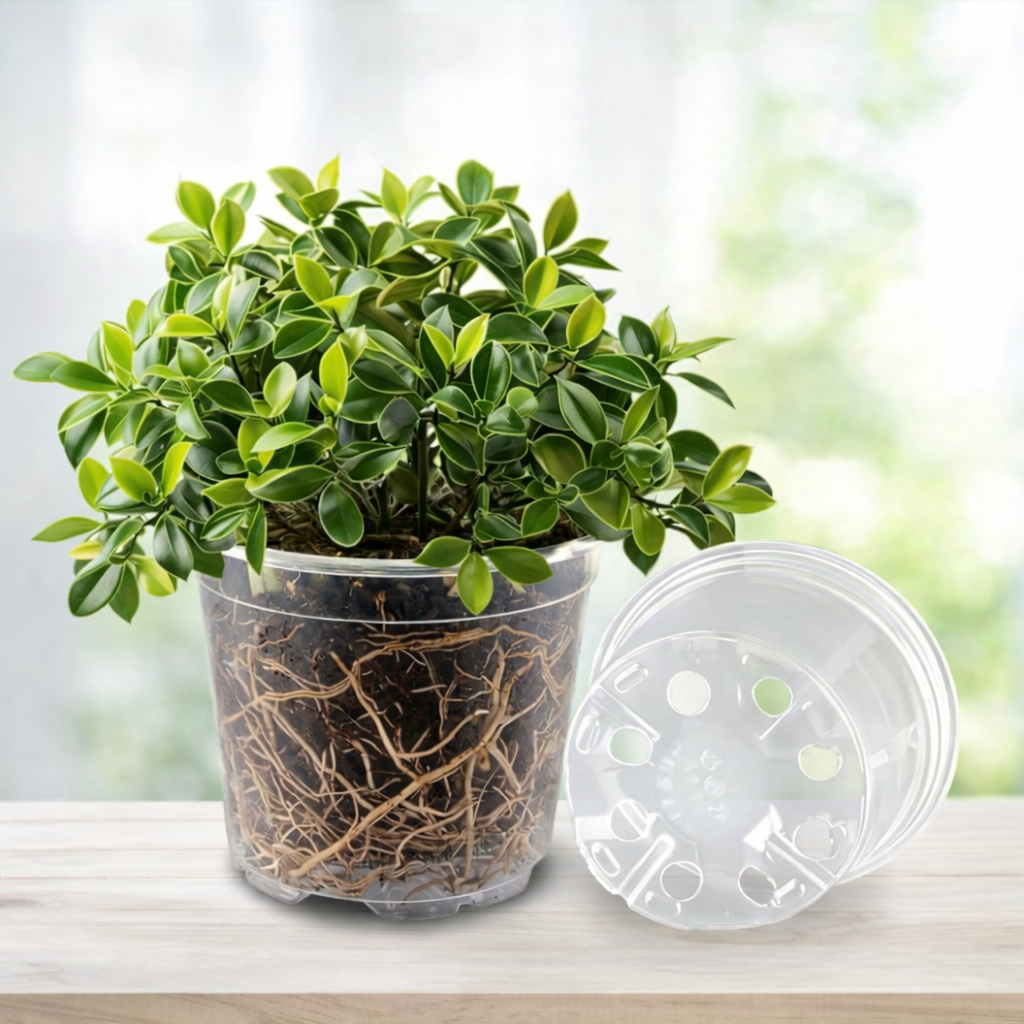 ROOTCLEAR SET – 20 Pack Transparent Nursery Pots for Easy Root Monitoring