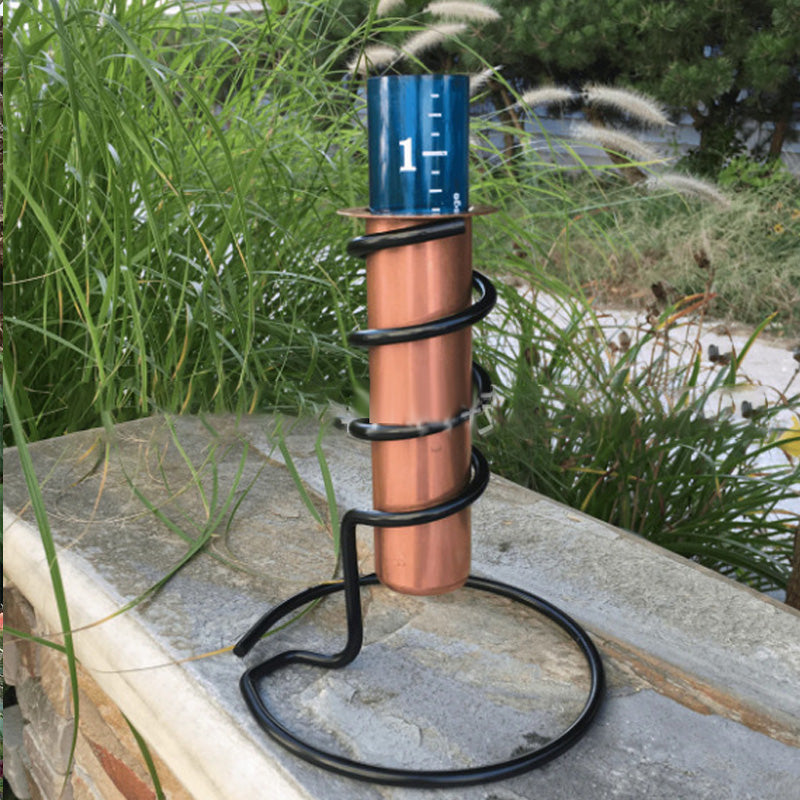 RainDrop Decorative Rain Gauge - Stylish Archimedean Design for Accurate Precipitation Measurement 1