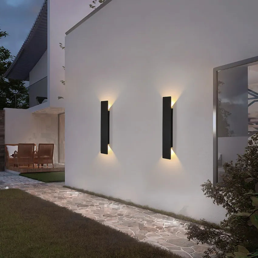 RainGlow - Waterproof Outdoor Wall Lamp - Elegant Aluminum Exterior Wall Lights 1