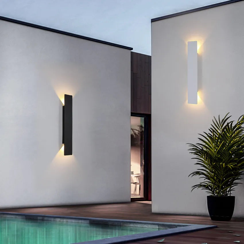 RainGlow - Waterproof Outdoor Wall Lamp - Elegant Aluminum Exterior Wall Lights 2