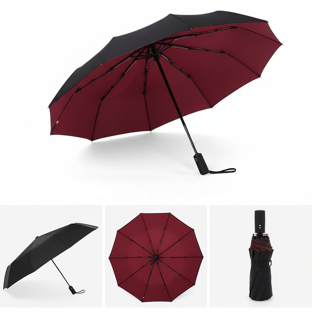 Rainforce - Windproof Compact Umbrella with Ergonomic Handle & Automatic Opening 5