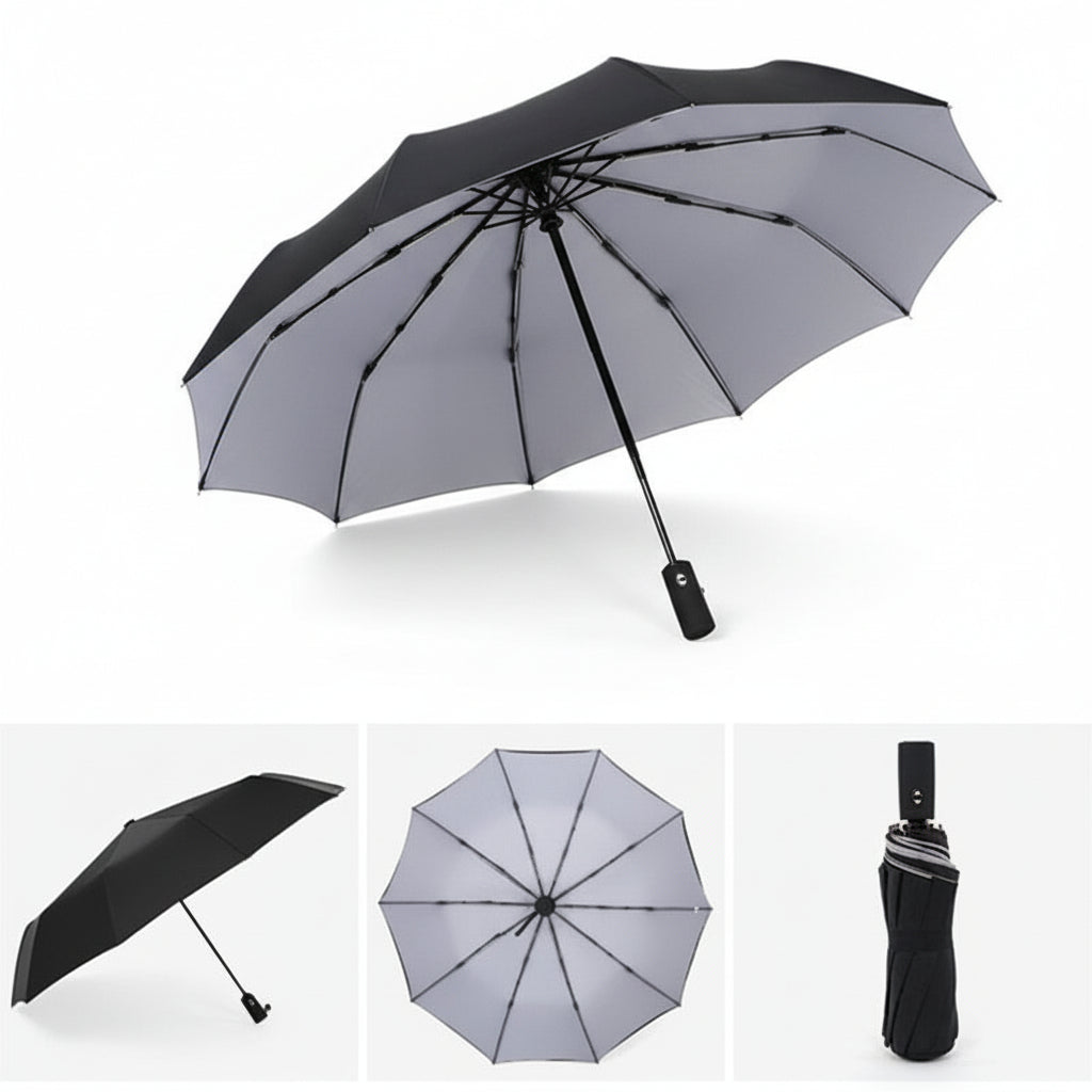 Rainforce - Windproof Compact Umbrella with Ergonomic Handle & Automatic Opening 7