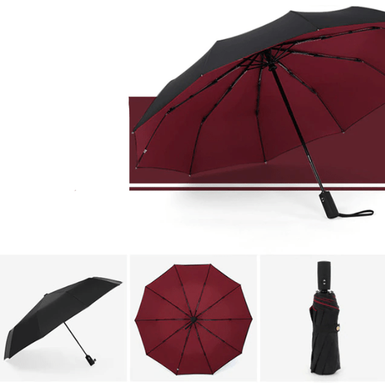 Rainforce - Windproof Compact Umbrella with Ergonomic Handle & Automatic Opening 9