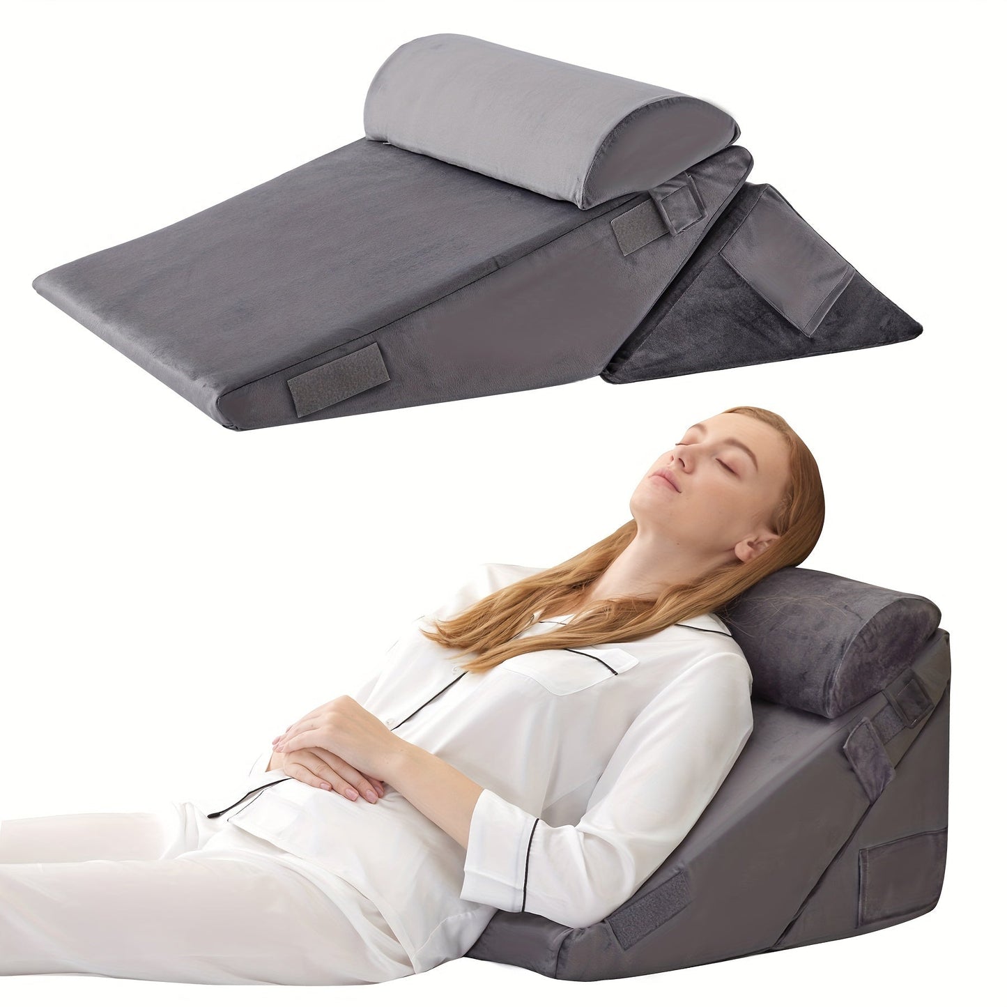 RelaxPlus - Adjustable Bed Wedge Pillow for Comfort, Support & Leg Elevation 0