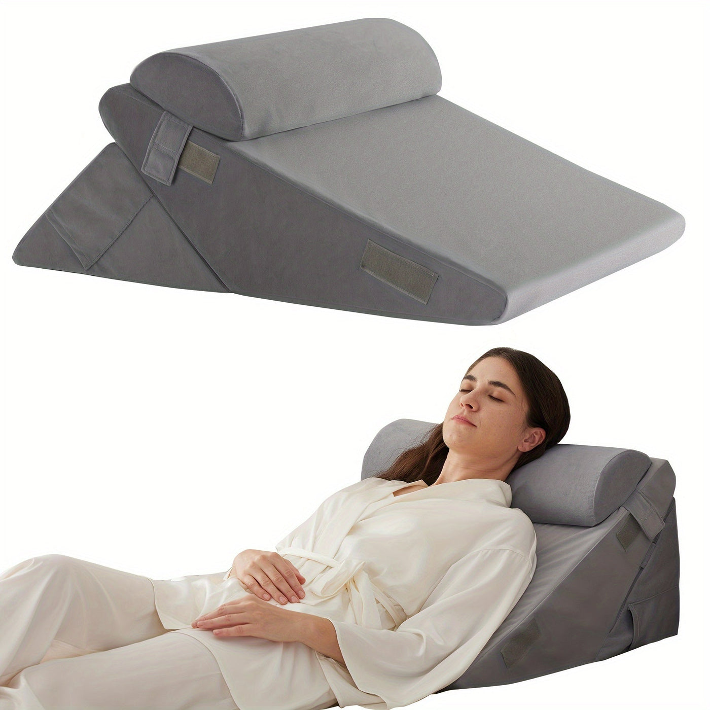 RelaxPlus - Adjustable Bed Wedge Pillow for Comfort, Support & Leg Elevation 9